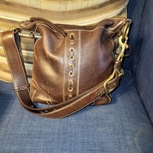 Vtg Coach Chelsea Laced Duffle  Handbag Distressed **Authenticated**